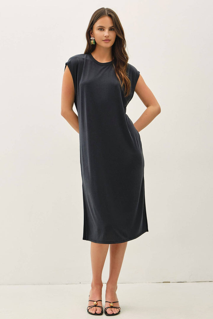 Modal Cap Sleeve Midi Dress