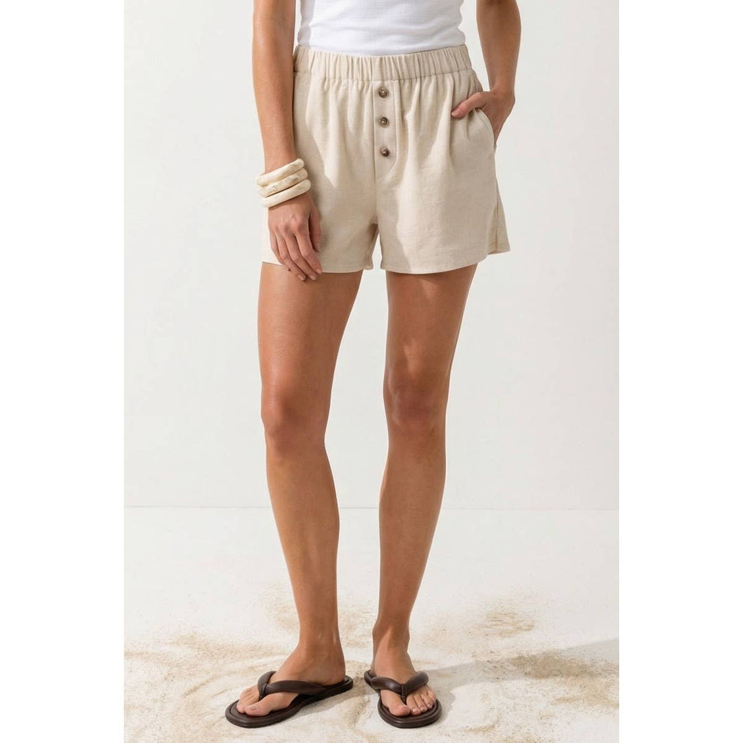 Effortless Pull-on Woven Textured Shorts