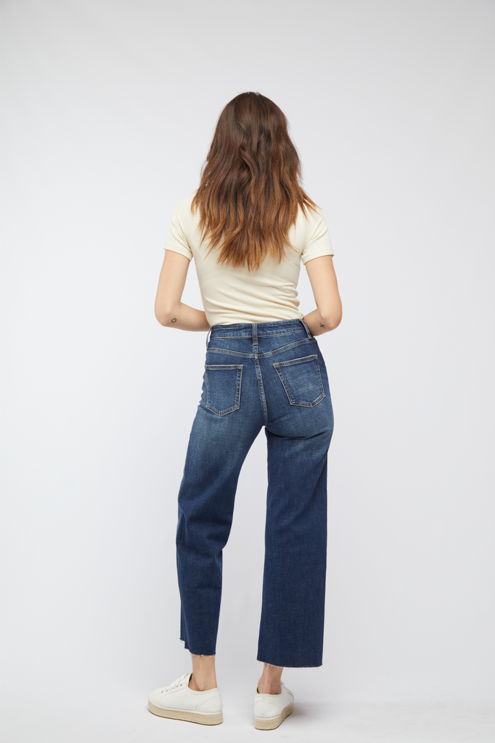 Aberdeen Ankle Crop High Rise Jean, Dark Aged Vintage, 24.5”