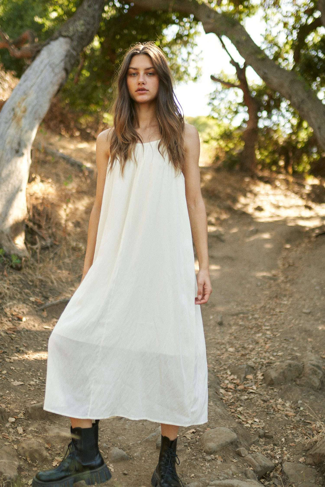 Sheer Maxi Dress with Beaded Strap