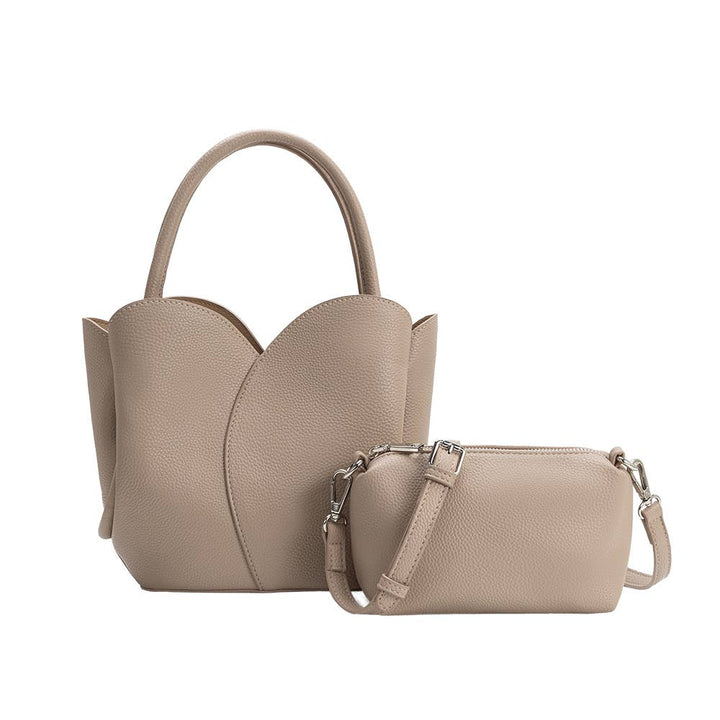 Tulip Mushroom Recycled Vegan Leather Top Handle Bag