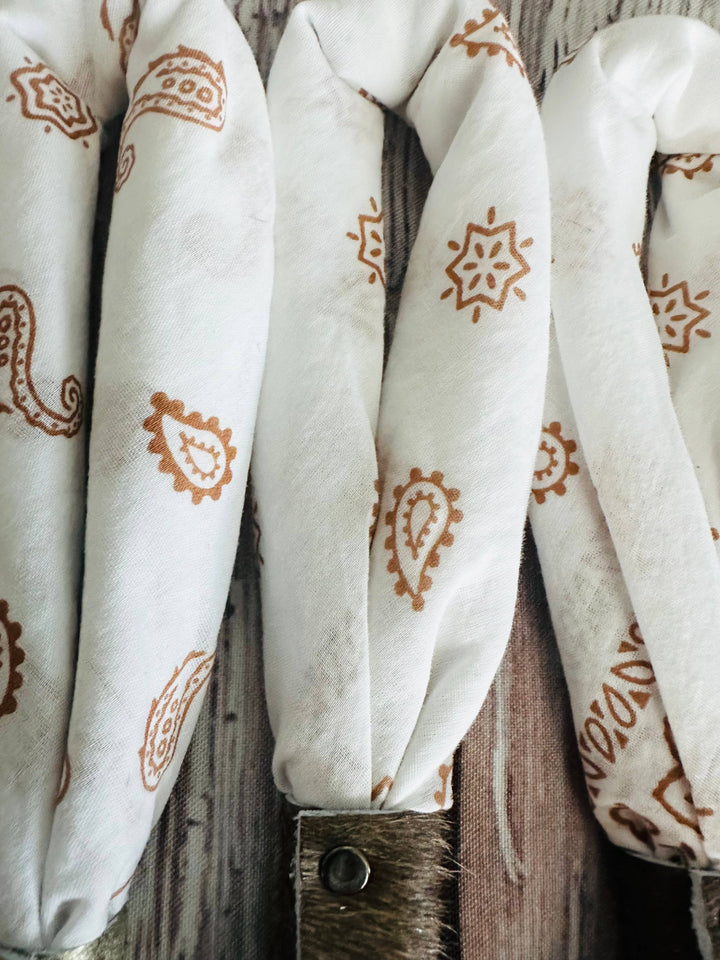 Vintage White Hand Dyed Bandana