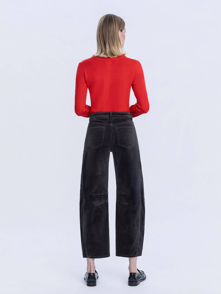 High Rise Corduroy Barrel Jeans