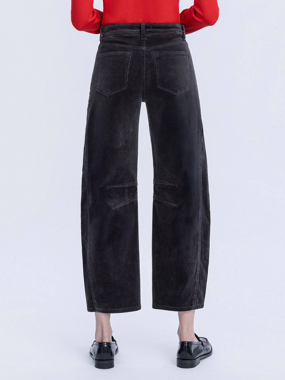 High Rise Corduroy Barrel Jeans