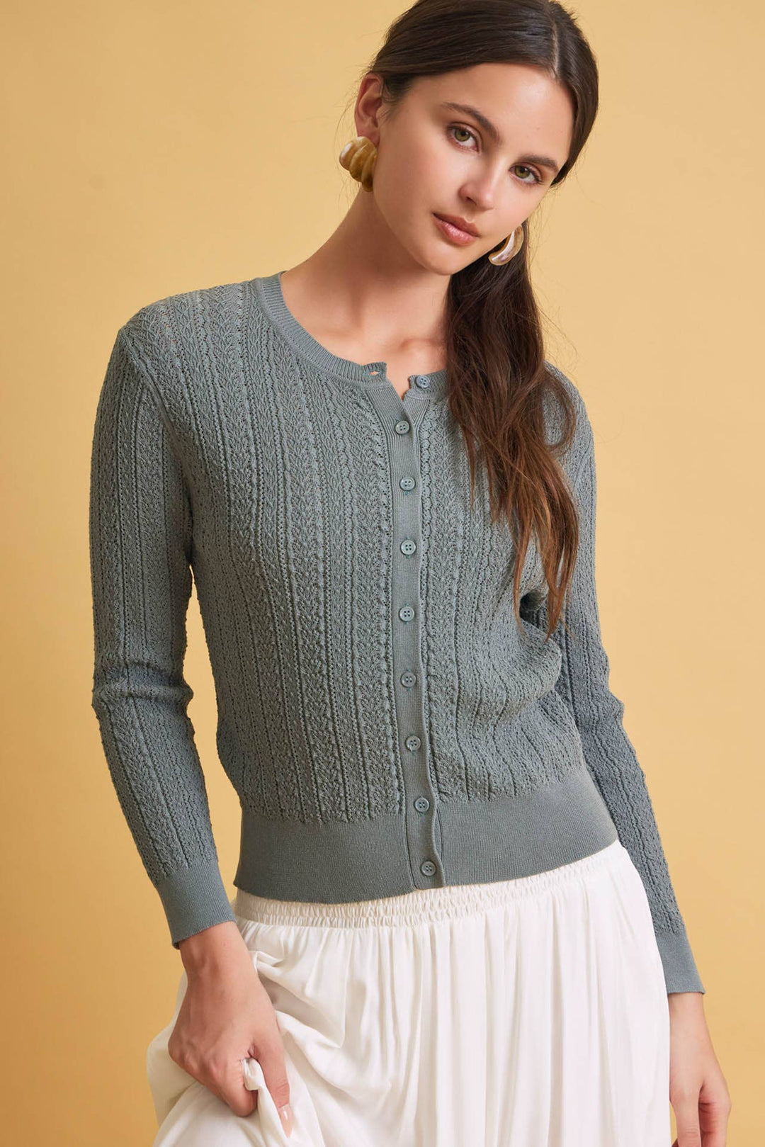 Classic Pointelle Cardigan