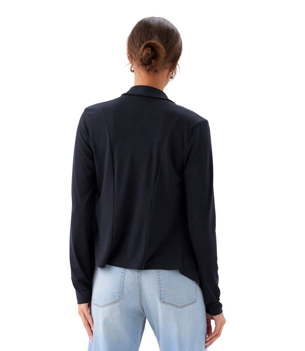 Petite Size Drape Travel Jersey Cardigan