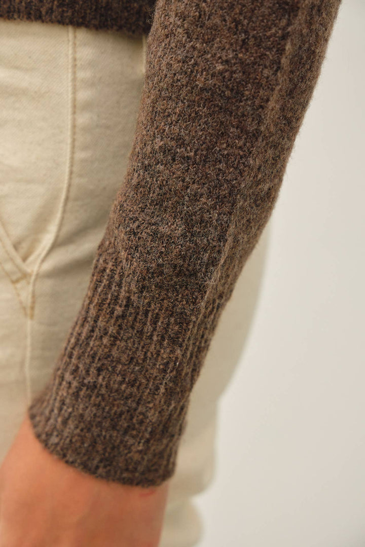 Classic Crew Neck Long Sleeve Knit Sweater