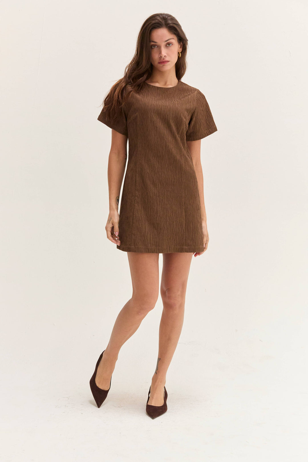 Katia Textured Shift Mini Dress