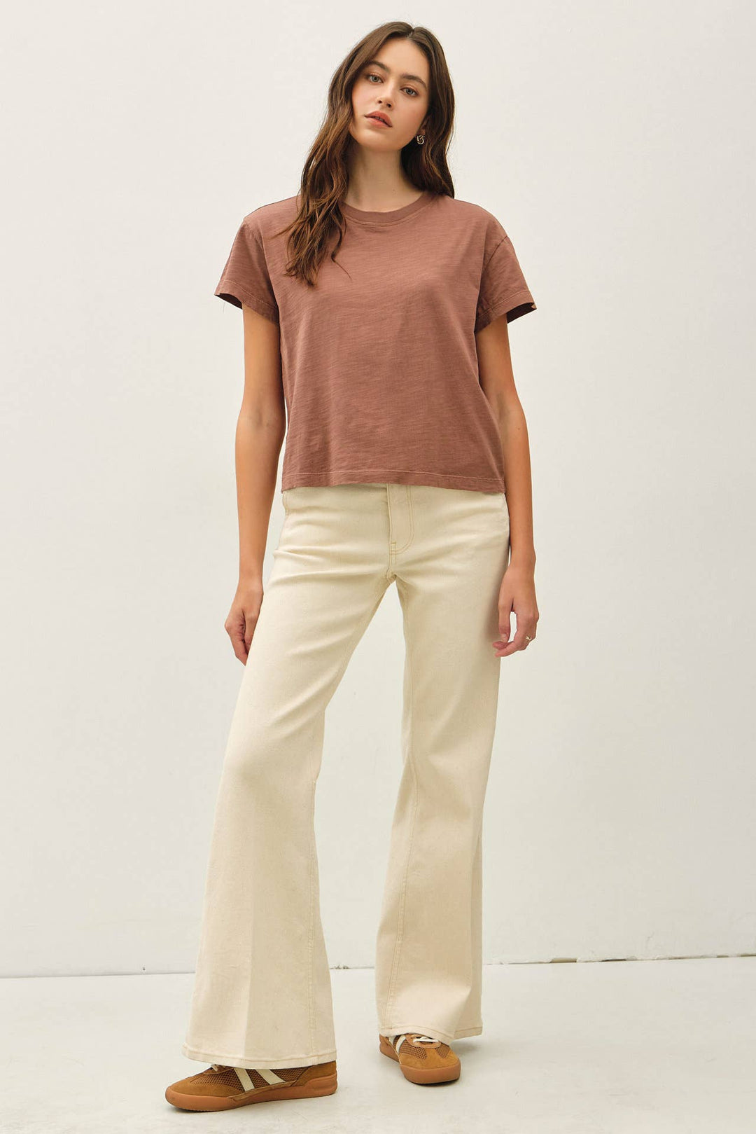 Garment Dyed Cotton Slub Short Sleeve Tee