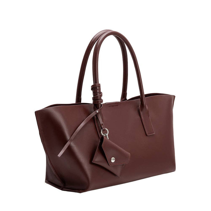 Astrid Burgundy Recycled Vegan Leather Tote Bag