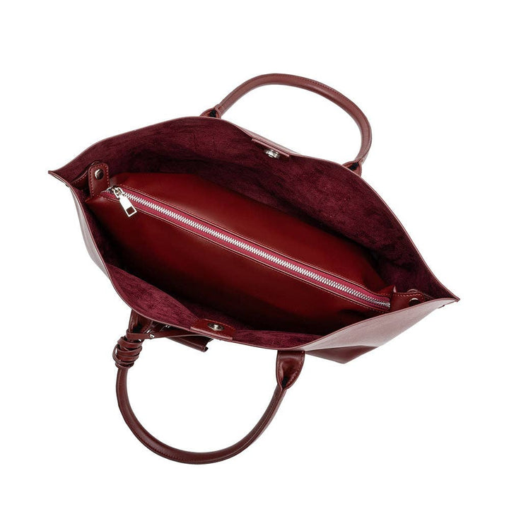 Astrid Burgundy Recycled Vegan Leather Tote Bag