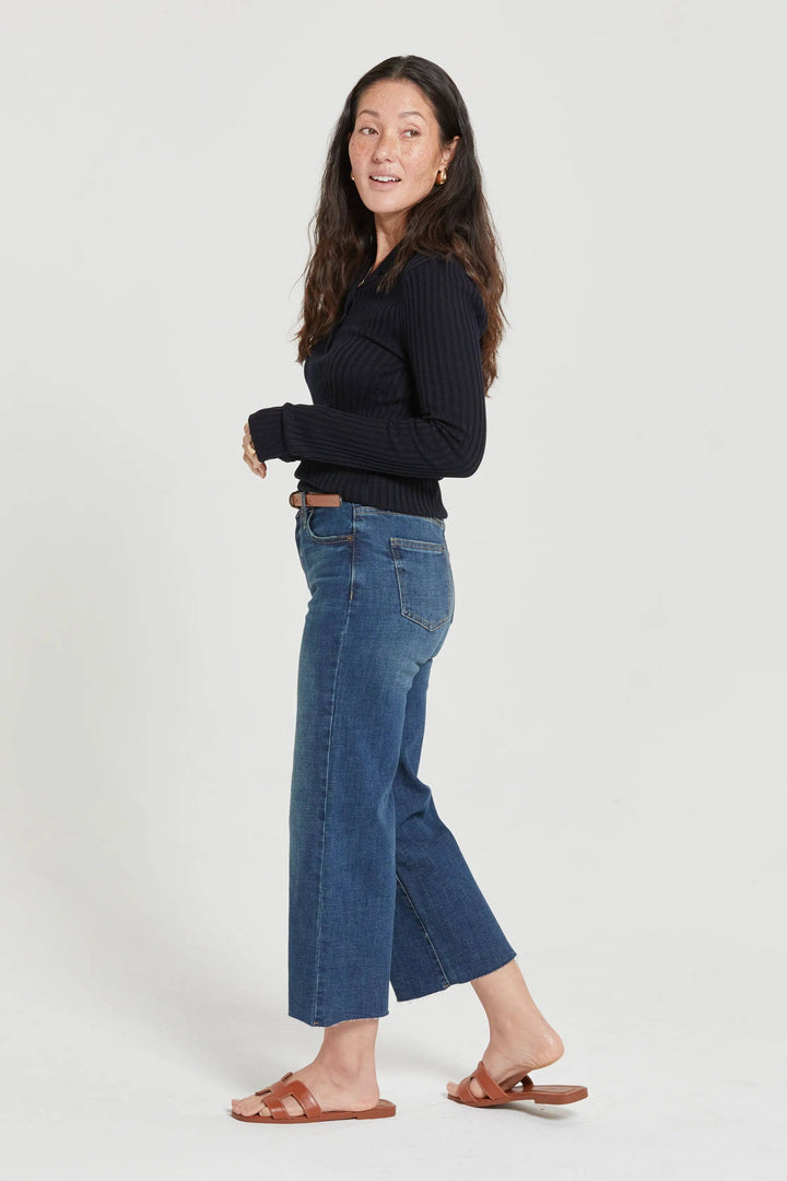 Aberdeen Ankle Crop High Rise Jean, Dark Aged Vintage, 24.5”