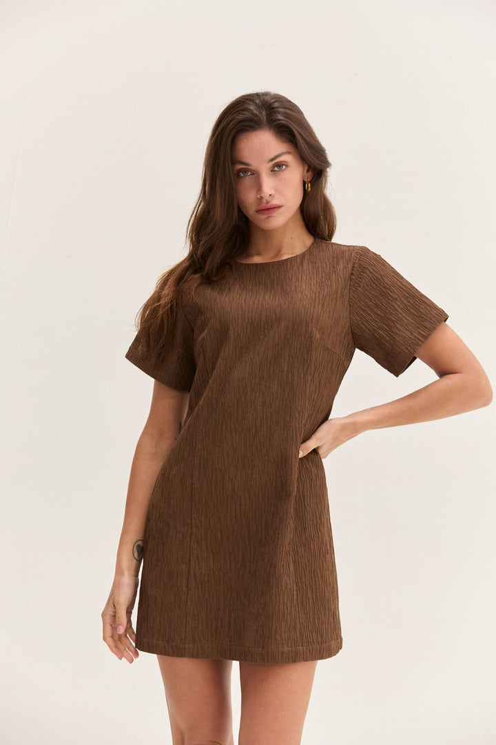 Katia Textured Shift Mini Dress
